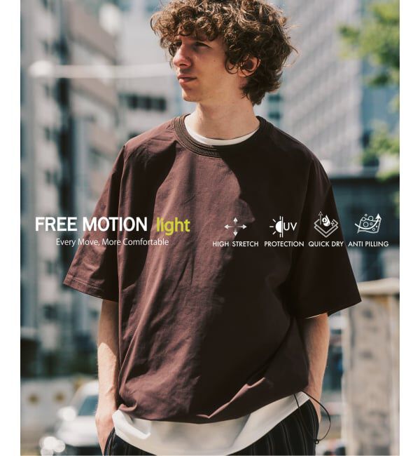 417 EDIFICE「【FREE MOTION LIGHT】ラグランTシャツ」|Tシャツ・カットソー|