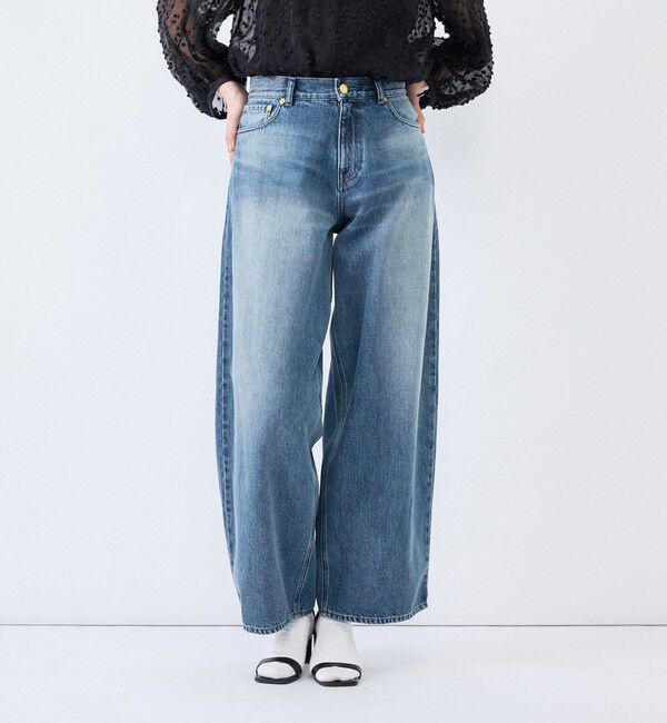 Rie Miller「《5サイズ展開》【RM denim】ルーズワイドデニム」|デニム|