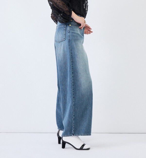 Rie Miller「《5サイズ展開》【RM denim】ルーズワイドデニム」|デニム|