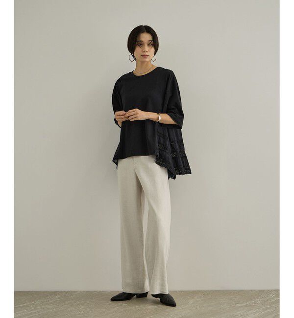 SALON adam et rope'「【AAYUSHI（アユーシ）】バックスカーフハーフスリーブトップス」|Tシャツ・カットソー|