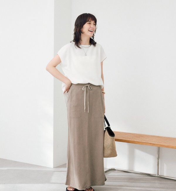  「【セットアップ着用可能/ドライタッチ/シワになりにくい】メッシュフレンチブラウス」|シャツ・ブラウス|
