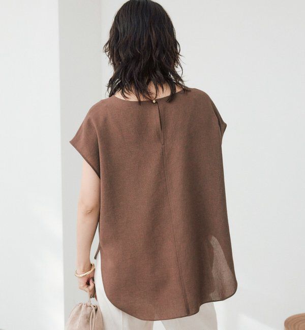  「【セットアップ着用可能/ドライタッチ/シワになりにくい】メッシュフレンチブラウス」|シャツ・ブラウス|