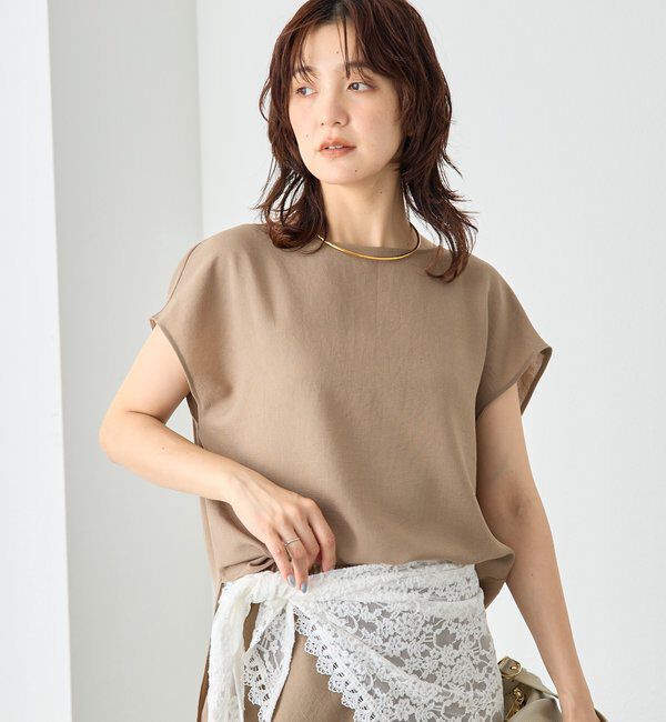  「【セットアップ着用可能/ドライタッチ/シワになりにくい】メッシュフレンチブラウス」|シャツ・ブラウス|