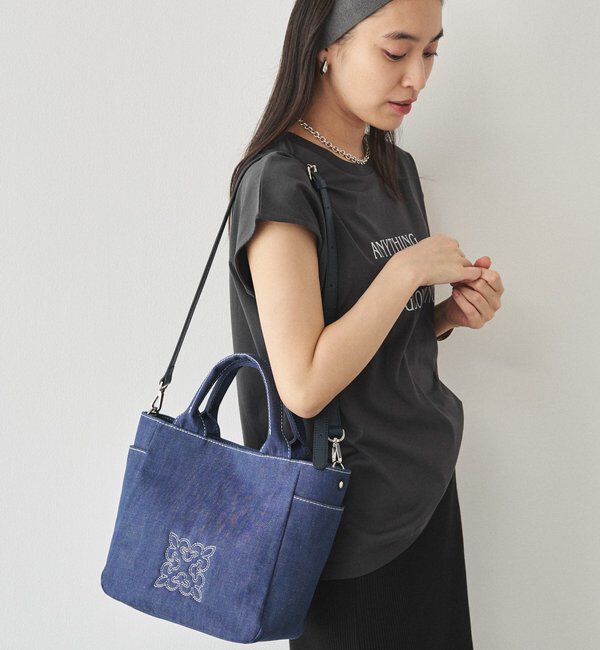  「【刺繍モノグラム】デニム2WAYトートバッグ」|トートバッグ|