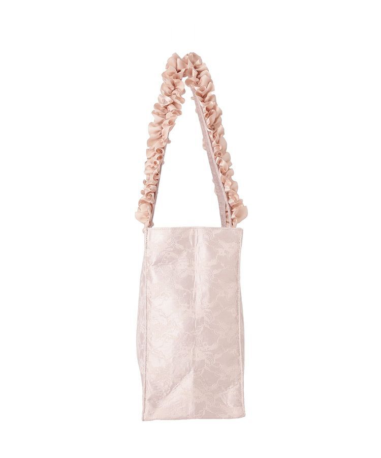 Maison de FLEUR「【Mサイズ/A4対応】レースフリルハンドルスクエアトートMバッグ」|トートバッグ|
