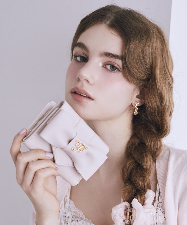 Maison de FLEUR「ベルトリボンミニウォレット」|財布|ピンク