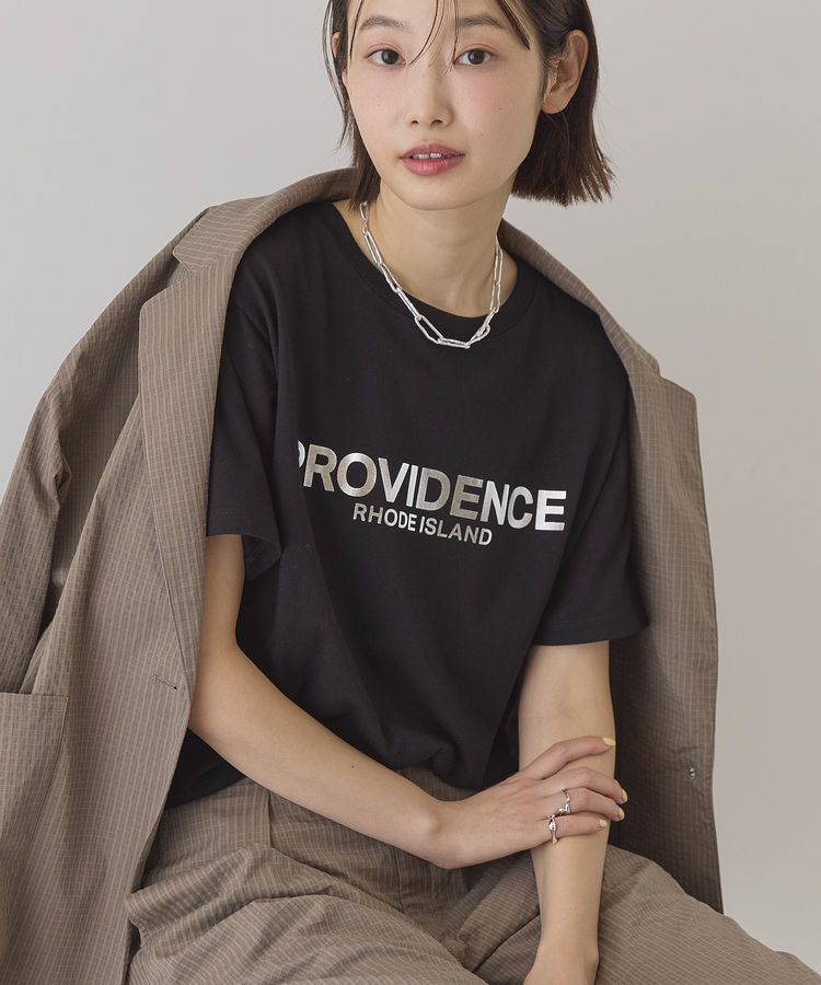 AMERICAN HOLIC「SILVERプリント半袖Tシャツ」|Tシャツ・カットソー|Black