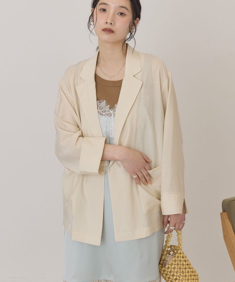 AMERICAN HOLIC「【接触冷感】ニュアンスオーバージャケット」|テーラードジャケット|Ivory