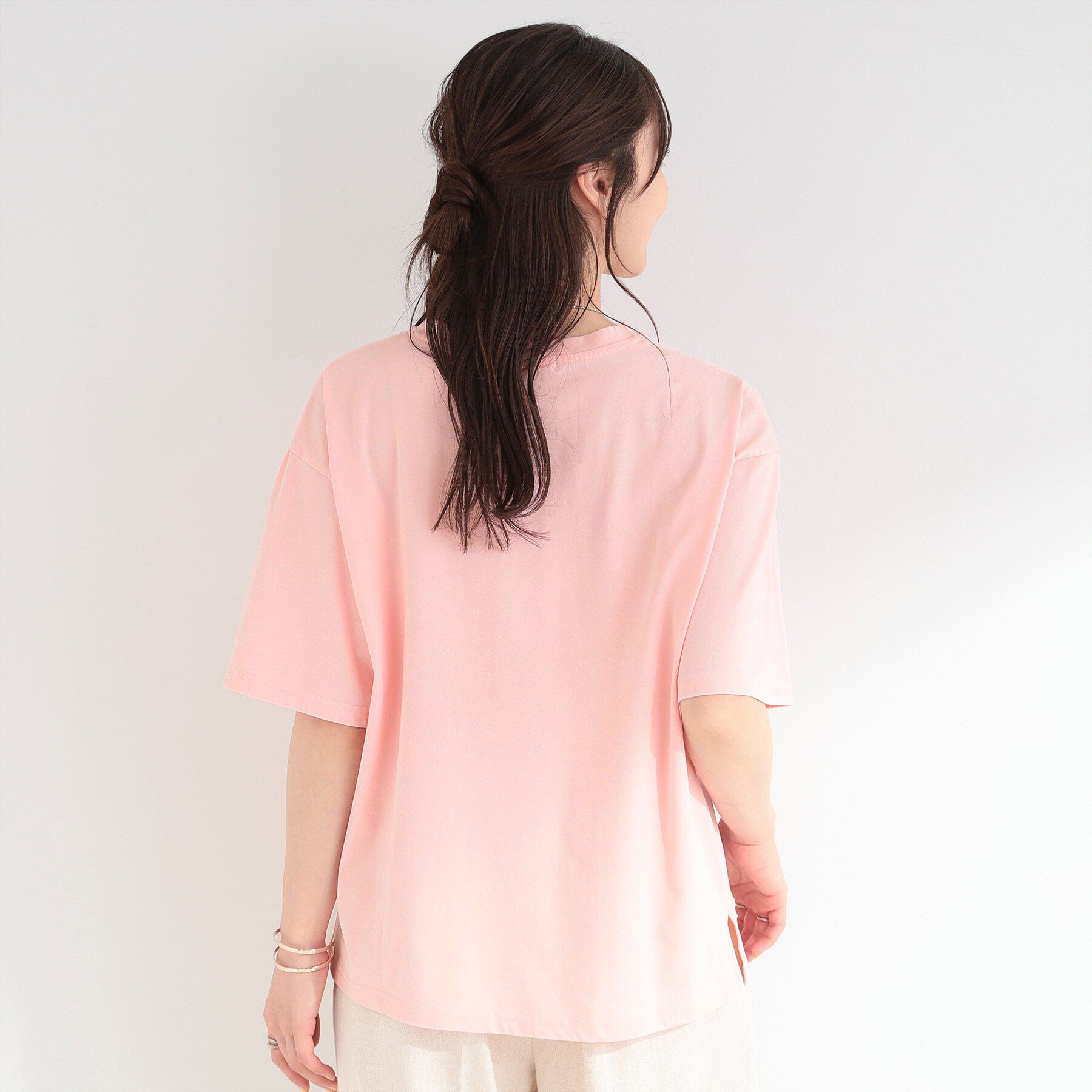 SHOO･LA･RUE「【ひんやり/S-LL/洗濯機可】選べる3柄 ヴィンテージ風こなれアソートTシャツ」|Tシャツ・カットソー|