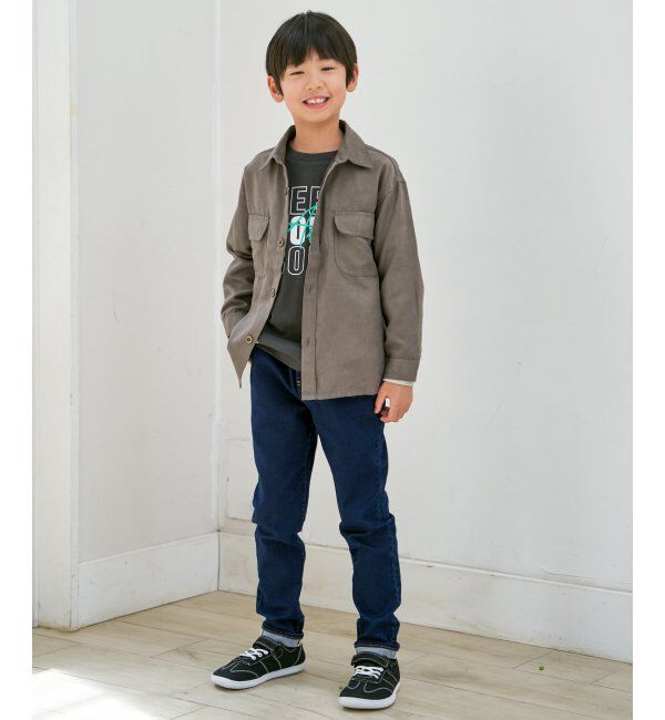 ikka kids「【親子コーデ】フェイクスエード／デニムシャウター（110~160cm）」|シャツ・ブラウス|