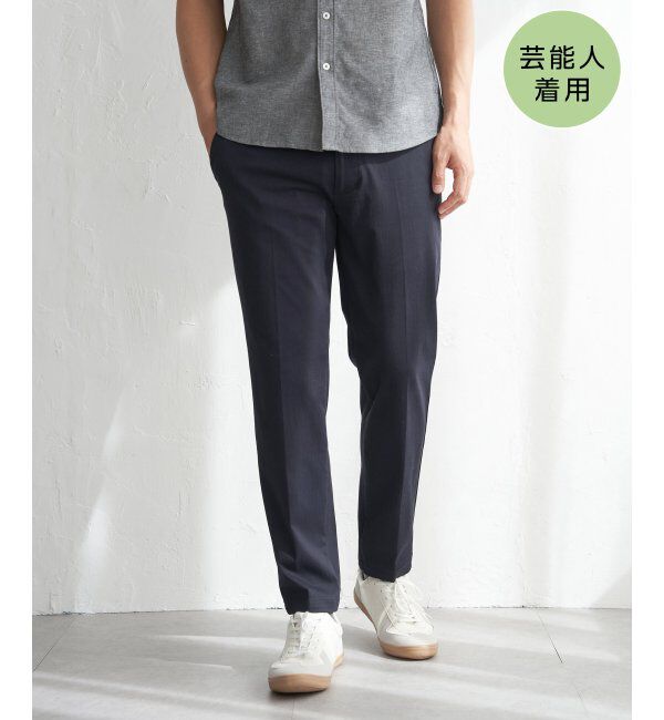 ikka「GOKU楽パンツ EASY STRETCH ピケ」|その他|ネイビーブルー