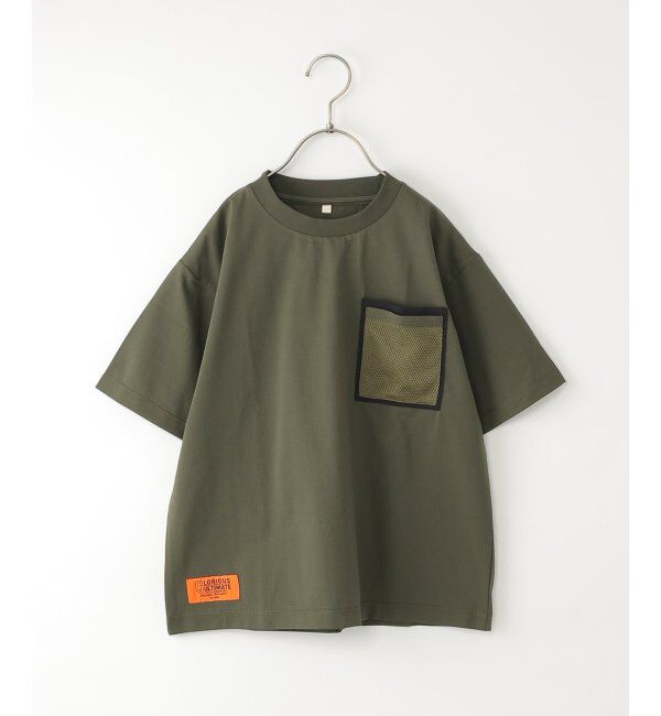 ikka kids「【セットアップ対応】冷感メッシュダブルポケ付きTシャツ（120~160cm）」|Tシャツ・カットソー|