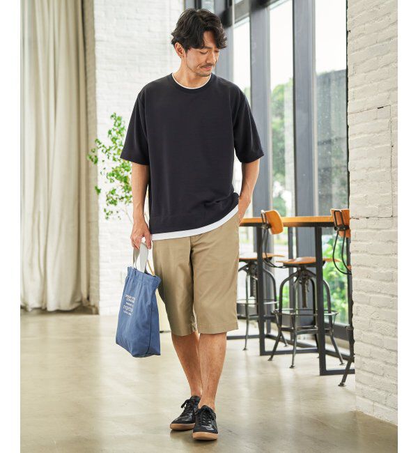 ikka「6.5分丈ドビーイージーハーフパンツ」|その他|