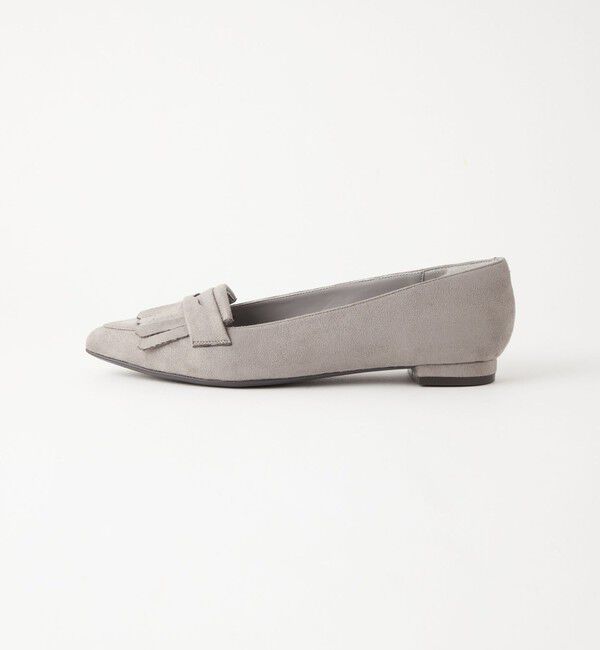 UNITED ARROWS green label relaxing「【WEB限定】ポインテッド キルト フラットシューズ（1.5cmヒール) -撥水-」|パンプス|