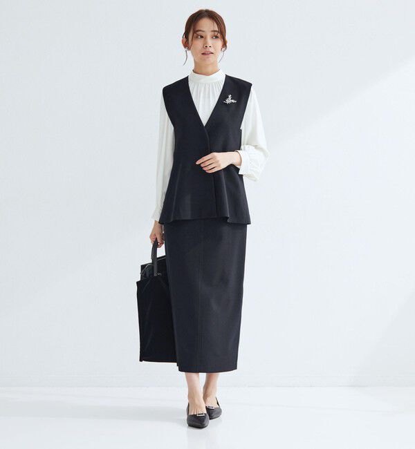 UNITED ARROWS green label relaxing「［size SHORTあり］fleurie(フルリー) ペプラム ジレ」|ベスト・ジレ|