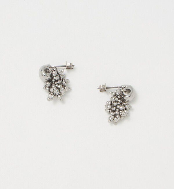 UNITED ARROWS green label relaxing「オーバルメタル＆ツブツブミックス ピアス」|ピアス|SILVER