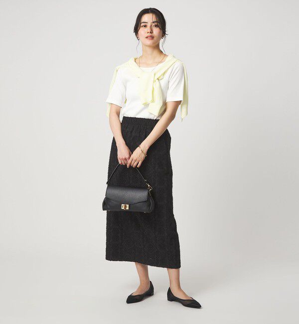 UNITED ARROWS green label relaxing「ブライトリブ ボートネック 5分袖 プルオーバー カットソー」|Tシャツ・カットソー|