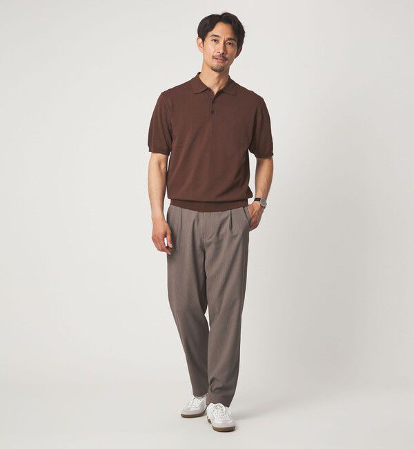 UNITED ARROWS green label relaxing「【WEB限定】JUST fit ジャケイン ニット 半袖 ポロシャツ」|ポロシャツ|