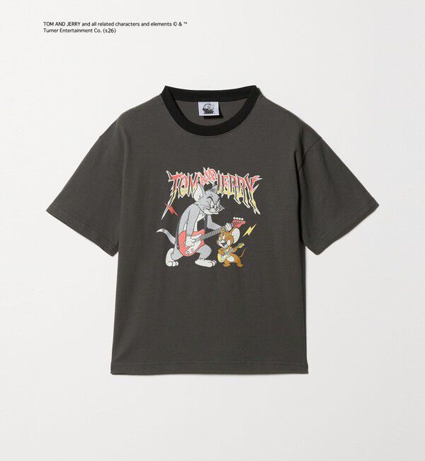 UNITED ARROWS green label relaxing「【別注】＜URBAMENT＞TOM and JERRY リンガーTシャツ / キッズ 140cmー150cm」|Tシャツ・カットソー|DK.GRAY
