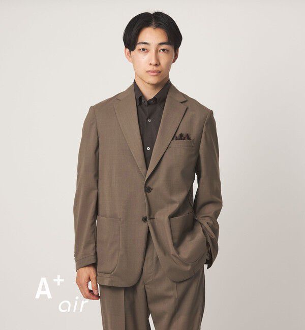 UNITED ARROWS green label relaxing「A+ air TWトロピカル 無地 2B リラックス 2P セットアップ ジャケット -ウォッシャブル・通気性-」|テーラードジャケット|