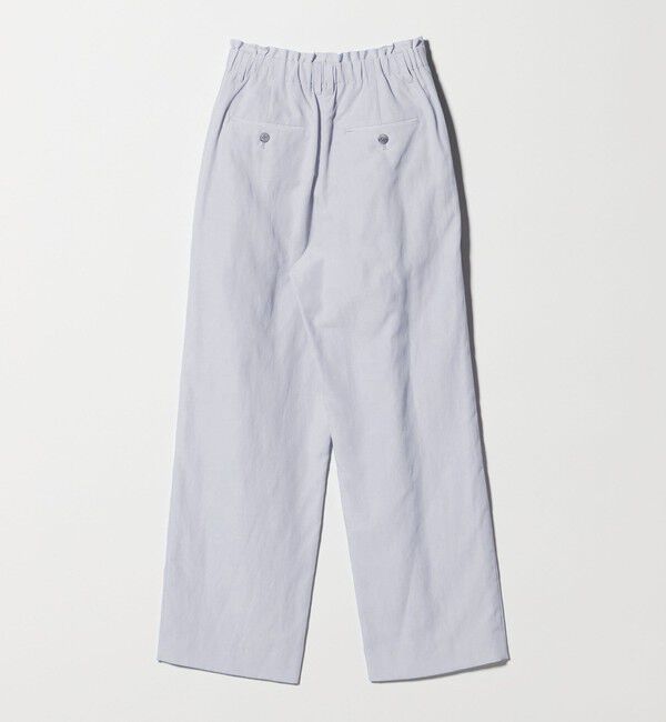 BEAUTY&YOUTH UNITED ARROWS「麻ブレンド バックゴム タック ワイドパンツ」|チノ|