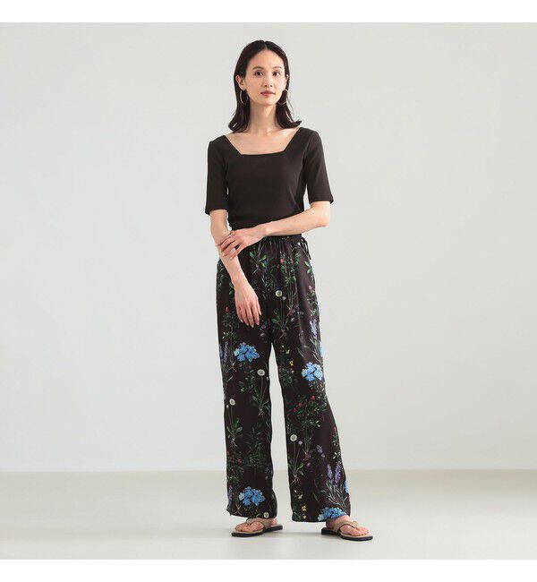 Demi-Luxe BEAMS 「【別注】スタイリスト佐藤佳菜子 &times; SLOANE / スクエアネック リブ Tシャツ」|Tシャツ・カットソー|