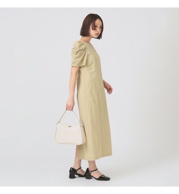 Ray BEAMS 「ギャザー パフスリーブ ワンピース」|ワンピース|BEIGE