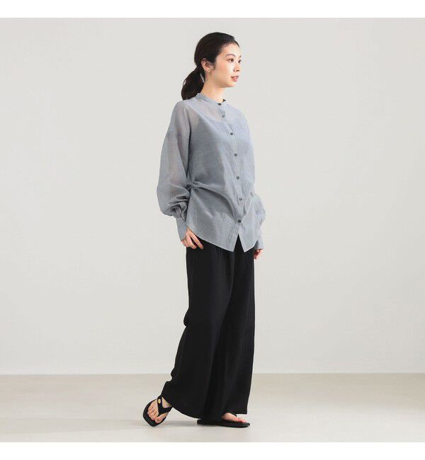 Demi-Luxe BEAMS 「AK+1 / コットンシルク ギンガム シャツ」|シャツ・ブラウス|