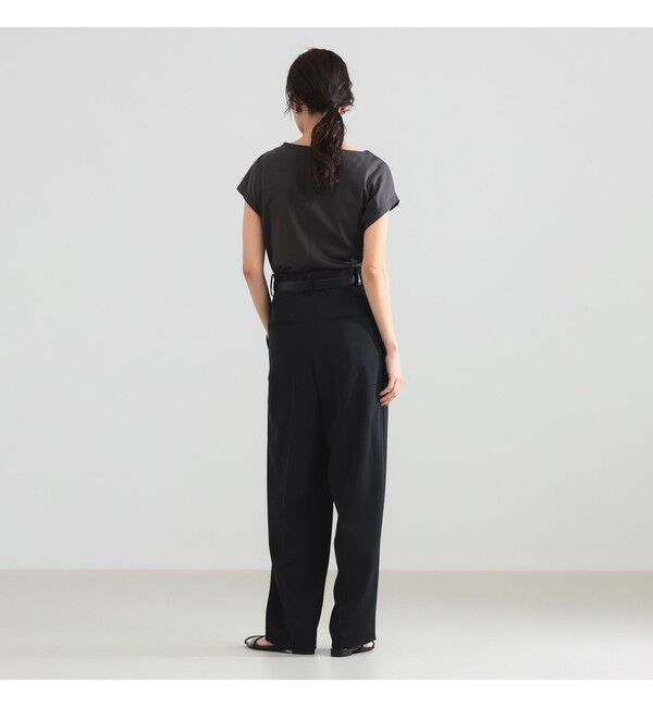 Demi-Luxe BEAMS 「【接触冷感・UVカット】アシンメトリー ドレープ プルオーバー」|Tシャツ・カットソー|