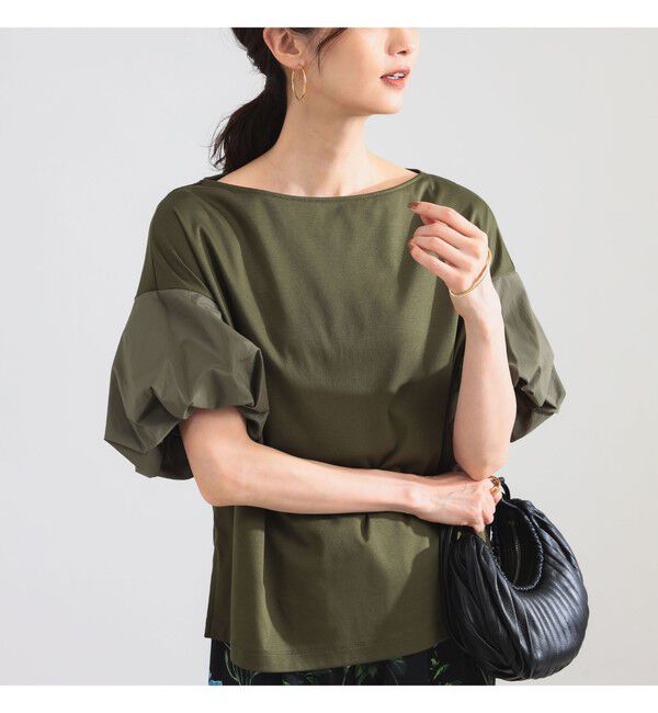 Demi-Luxe BEAMS 「タフタ バルーン スリーブ プルオーバー」|Tシャツ・カットソー|