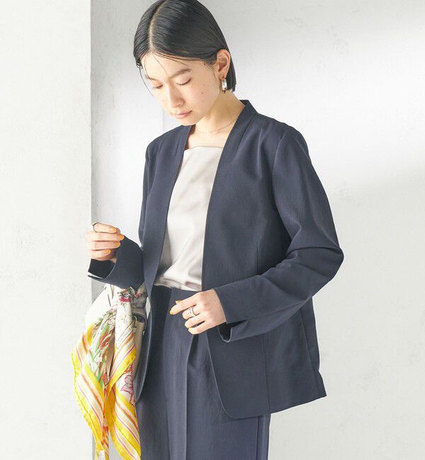 SHIPS for women「《一部予約》〈手洗い可能〉2WAY サテン &times; カットソー スクエア タンクトップ」|タンクトップ|