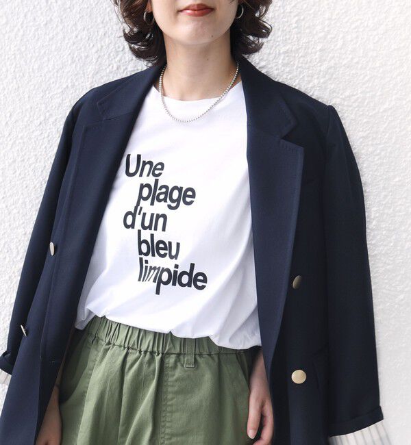 SHIPS for women「　《一部予約》メルティ コットン プリント ロゴ ショート スリーブ Tシャツ」|Tシャツ・カットソー|
