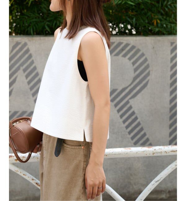 OUTDOOR PRODUCTS Usual Things「コットンサッカーノースリブラウス」|シャツ・ブラウス|
