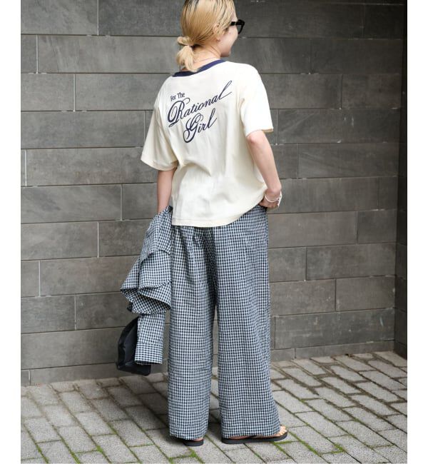 OUTDOOR PRODUCTS Usual Things「Rational Girl コットンフライスリンガーTEE」|Tシャツ・カットソー|