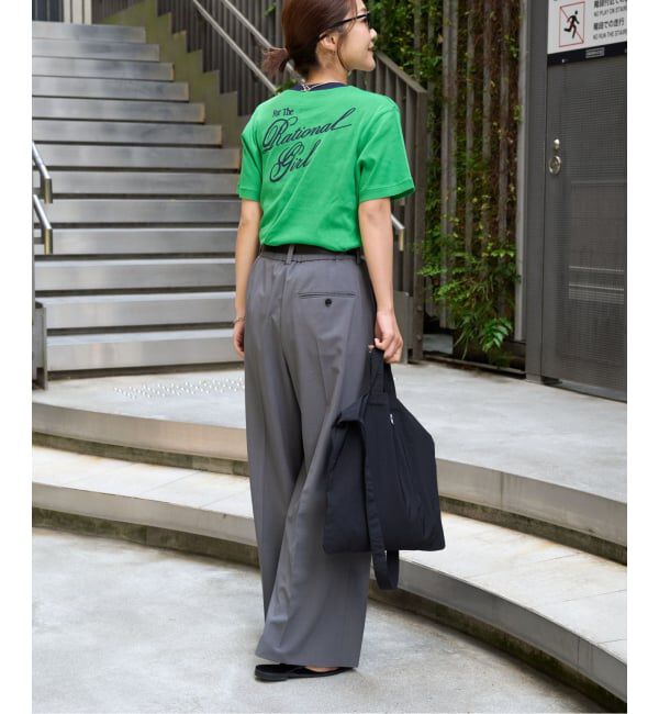 OUTDOOR PRODUCTS Usual Things「Rational Girl コットンフライスリンガーTEE」|Tシャツ・カットソー|