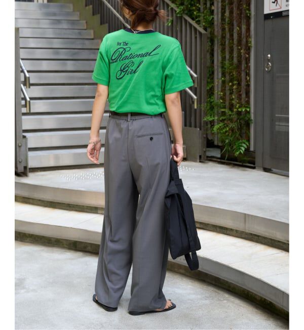 OUTDOOR PRODUCTS Usual Things「Rational Girl コットンフライスリンガーTEE」|Tシャツ・カットソー|