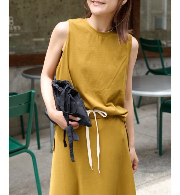 OUTDOOR PRODUCTS Usual Things「ストレッチジャージールーズノースリ セットアップ対応」|Tシャツ・カットソー|マスタード