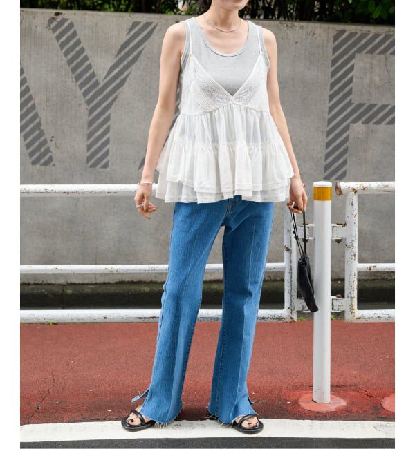 OUTDOOR PRODUCTS Usual Things「≪予約≫レースフリルキャミ」|シャツ・ブラウス|