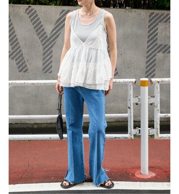 OUTDOOR PRODUCTS Usual Things「≪予約≫レースフリルキャミ」|シャツ・ブラウス|