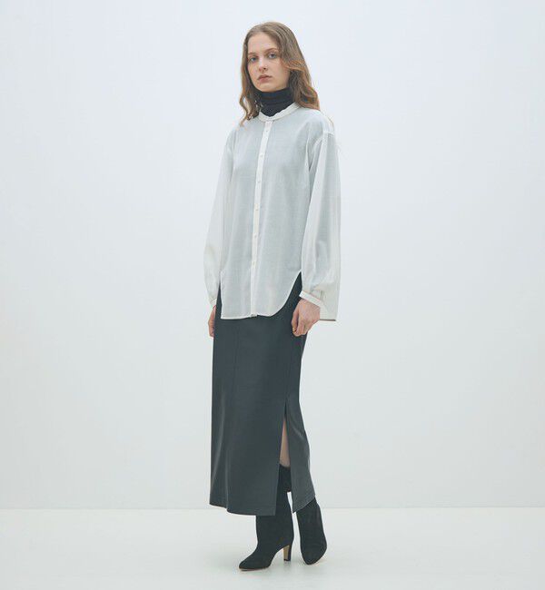 MACPHEE「T/W VOILEボリュームスリーブチュニックブラウス」|シャツ・ブラウス|