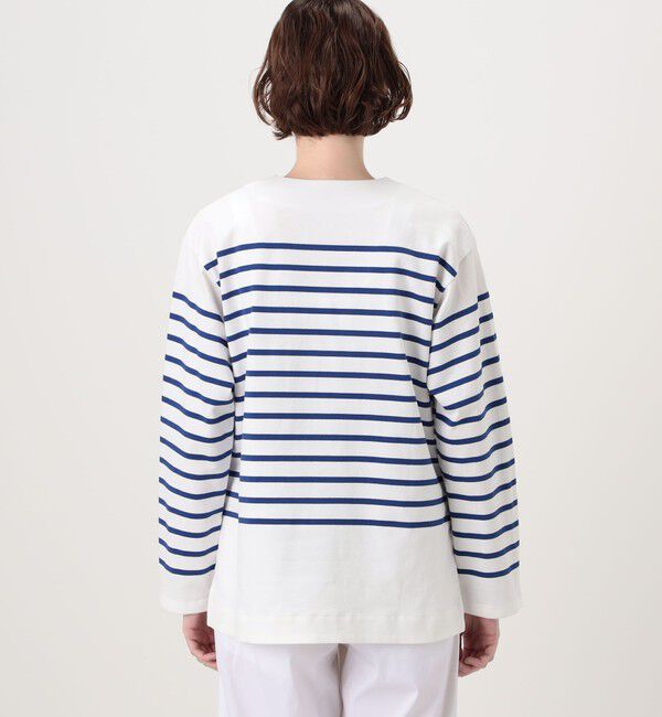 MACPHEE「パネルボーダー キーネックプルオーバー」|Tシャツ・カットソー|