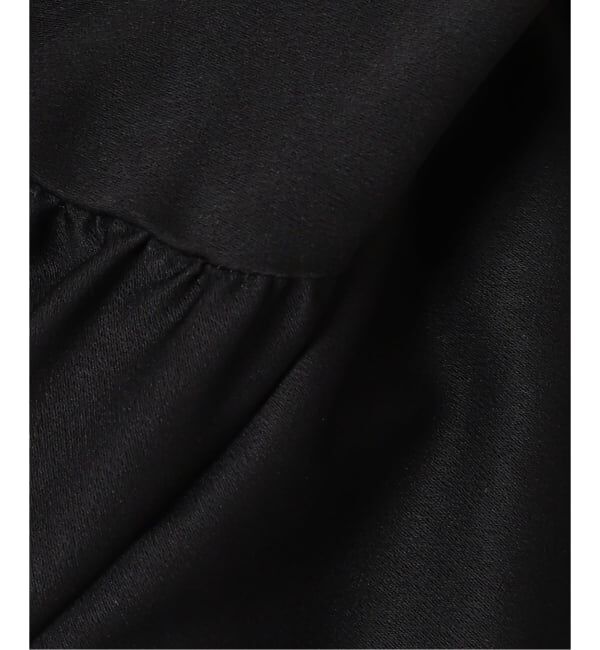  「SATIN RUFFLE MINI DRESS：ワンピース」|ワンピース|