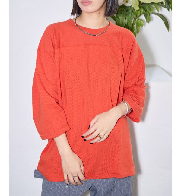  「HEALTH KNIT U.S.COTTON MESH FOOTBALL 55018：Tシャツ」|Tシャツ・カットソー|オレンジ