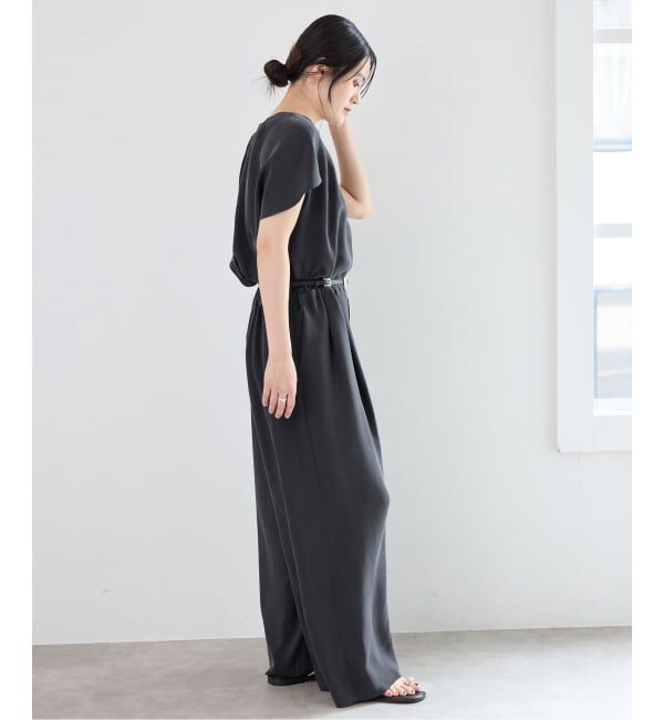 IENA「《接触冷感/手洗い可》キュプラオーバーフレンチオールインワン」|オールインワン|
