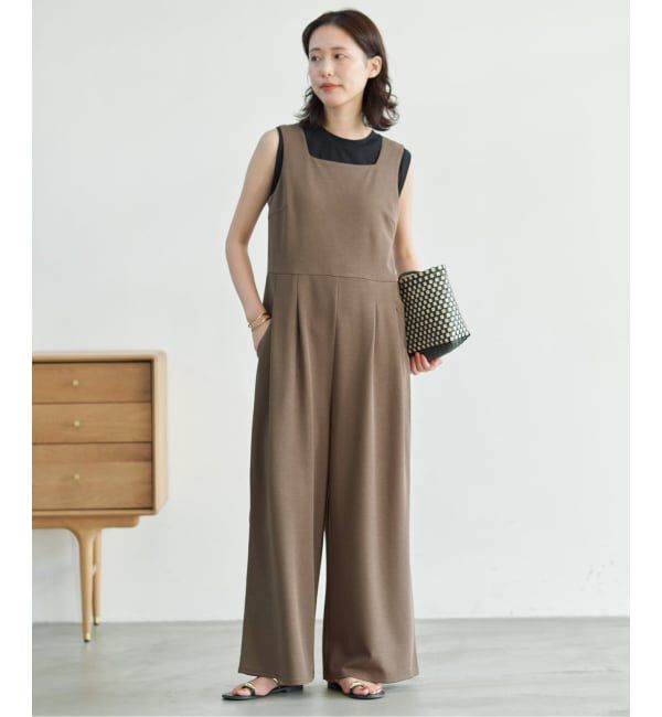 SLOBE IENA「《WEB限定サイズ有り/3サイズ展開》カットオールインワン」|オールインワン|