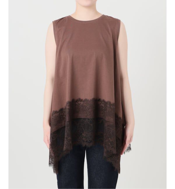 SLOBE IENA「《追加》レースコンビノースリカットソー」|Tシャツ・カットソー|