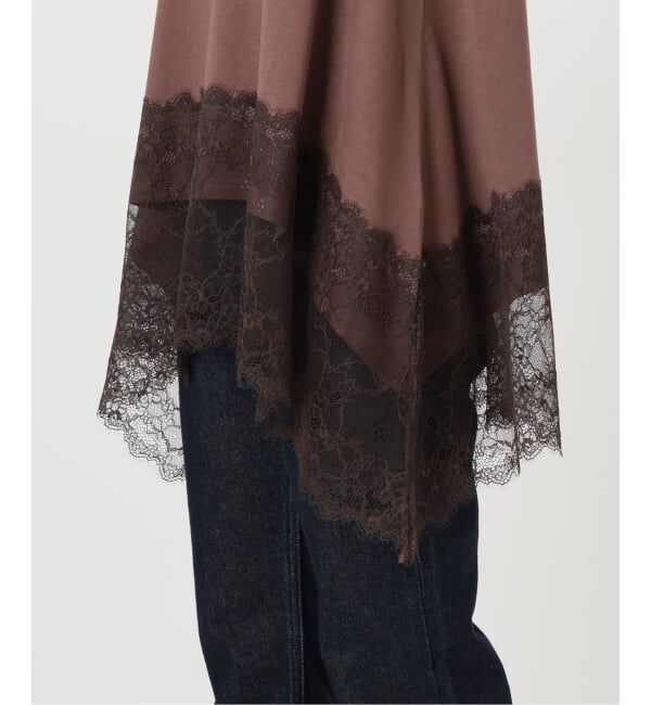 SLOBE IENA「《追加》レースコンビノースリカットソー」|Tシャツ・カットソー|