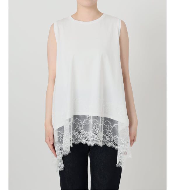 SLOBE IENA「《追加》レースコンビノースリカットソー」|Tシャツ・カットソー|