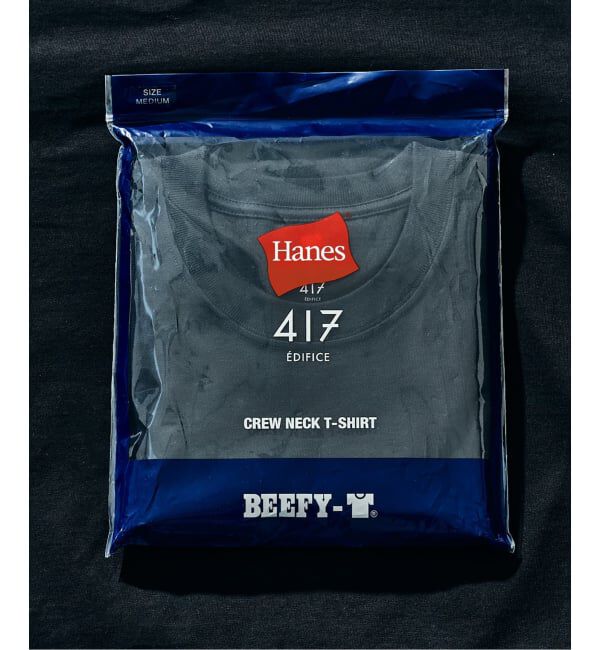 417 EDIFICE「【Hanes &times; 417 EDIFICE】別注 BEEFY CREW NECK T-SHIRT（MODERN FIT）」|Tシャツ・カットソー|