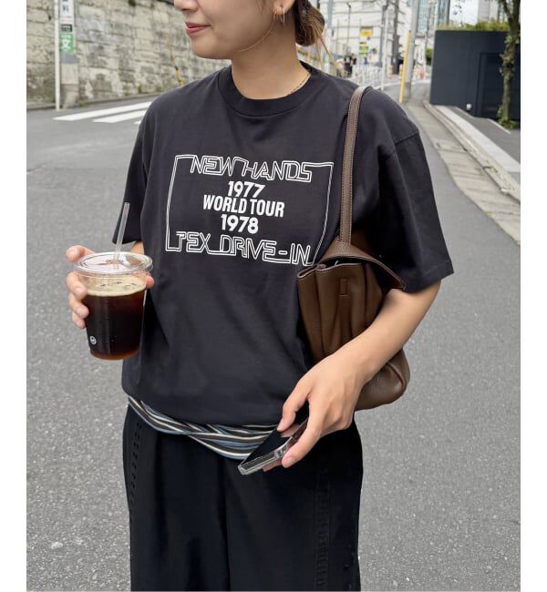 JOURNAL STANDARD「《追加》別注【HANDTEX/ハンドテックス】プリントTEE」|Tシャツ・カットソー|ブラック A